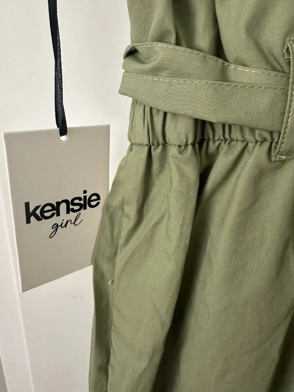 Kensie Girl Girls 12 Olive Utility Jumpsuit Sunglasses NWT